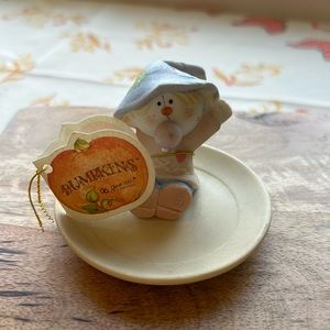 Bumpkins Boy Blowing Bubble Gum Trinket Gum Dish 1980’s Porcelain Vintage RARE